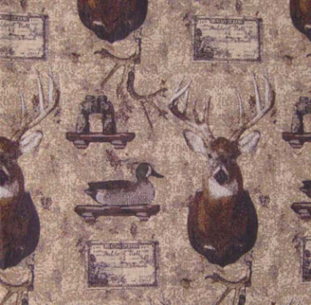 rustic cabin scene tapestry Ten-Point-Saddle fabric product - image rustic cabin scene tapestry Ten-Point-Saddle fabric